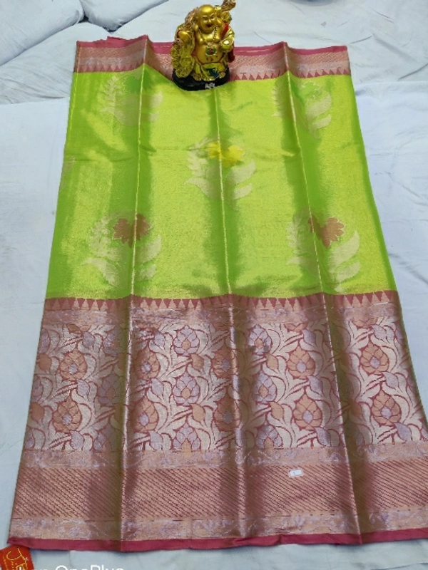 Fancy Wear Big Border Tissue Pattu Saree🛒💃💯🥳
