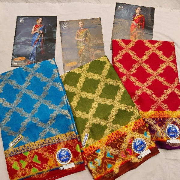 Fancy Wear Meena Cottons Sarees 