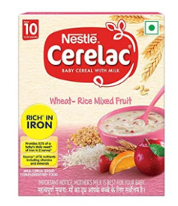 NESTLE CERELAC WHEAT-RICE MIXED FRUIT  - 300 GM