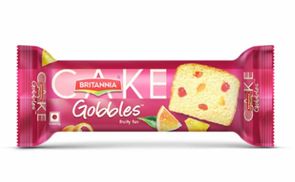 BRITANNIA  GOBBLES FRUIT CAKE  - 90 GM