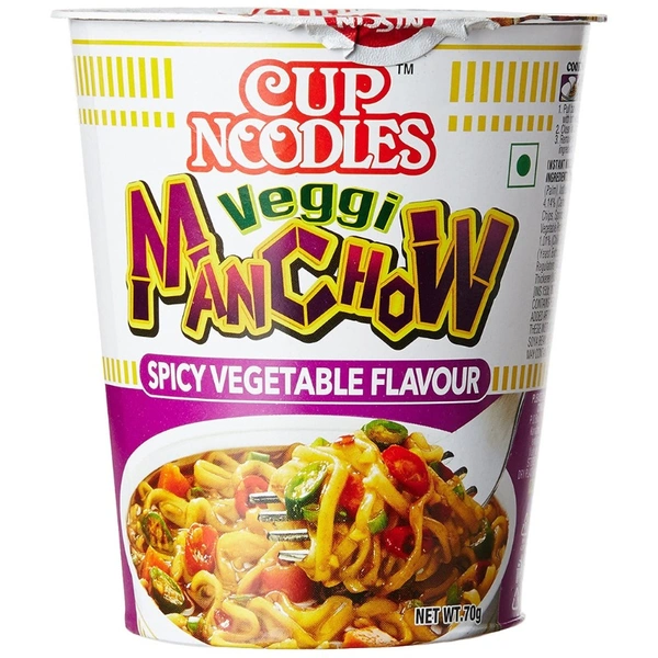 NISSIN CUP NOODLES VEGGI MANCHOW  - 70 GM