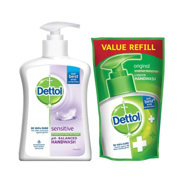 DETTOL HANDWASH SENSITIVE - 200ML+175ML