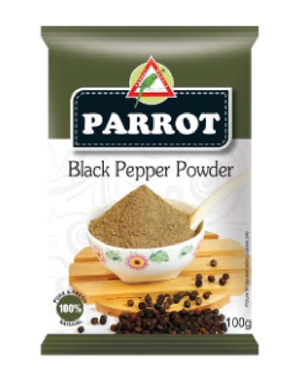 PARROT BLACK PEPPER POWDER (काली मिर्च पाउडर) - 100 GM