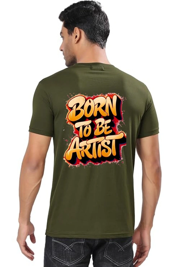 man's super combed cotton regular fit round neck half sleeves tshirt, 100% bio wash - L