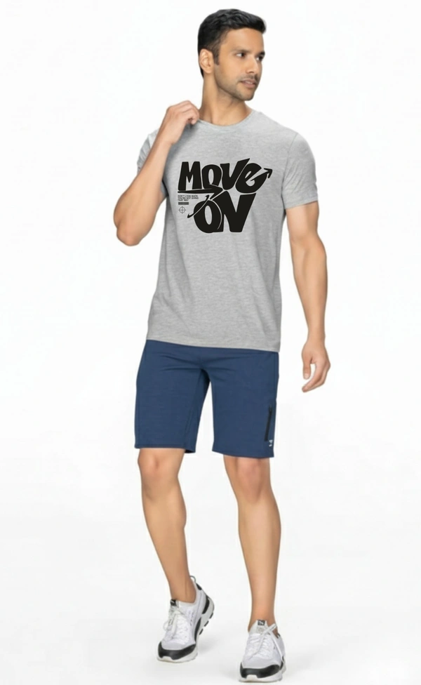 man's super combed cotton regular fit round neck half sleeves tshirt, 100% bio wash - XL