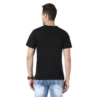 Bio Wash Regular Fit Casual 180 Gsm Premium Cotton Plain Black T-Shirt - S