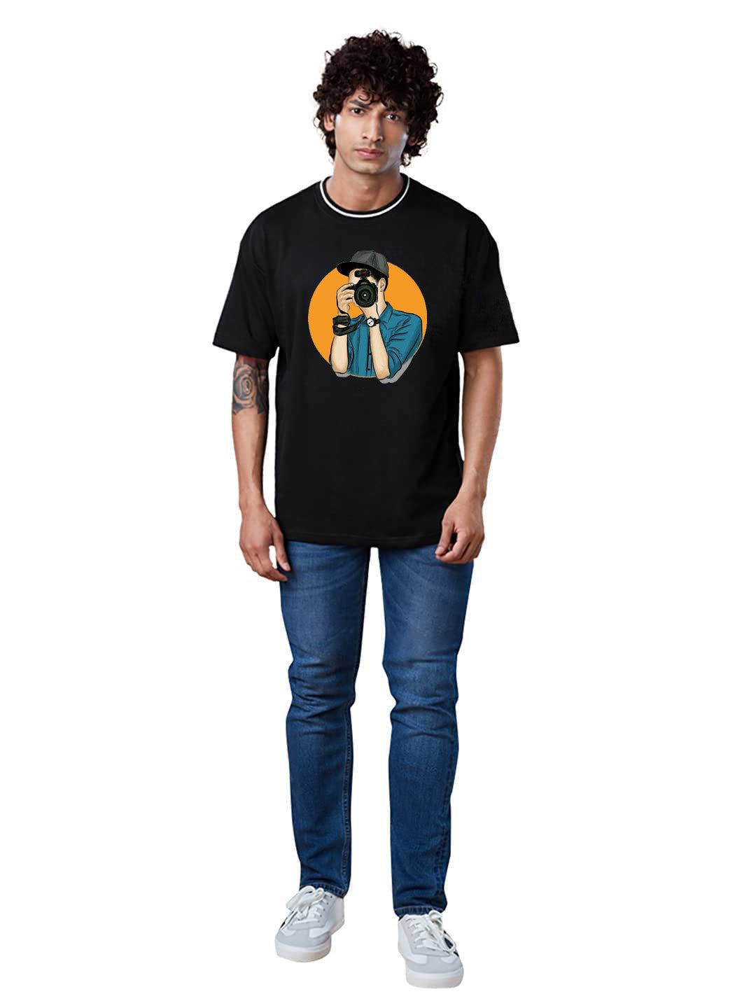 Graphic Printed Oversized Drop Shoulder Stylish T-Shirt