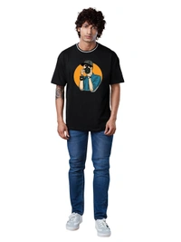 Graphic Printed Oversized Drop Shoulder Stylish T-Shirt - L