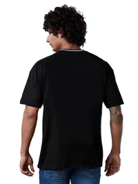 Graphic Printed Oversized Drop Shoulder Stylish T-Shirt - L