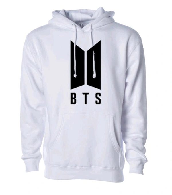 Pure White BTS Hoodies - Large