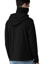 Men's Black Hoodie - Large