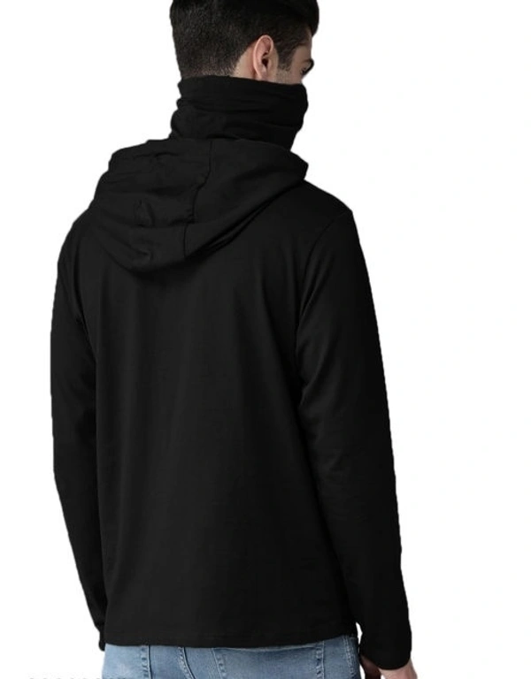 Men's Black Hoodie - Large