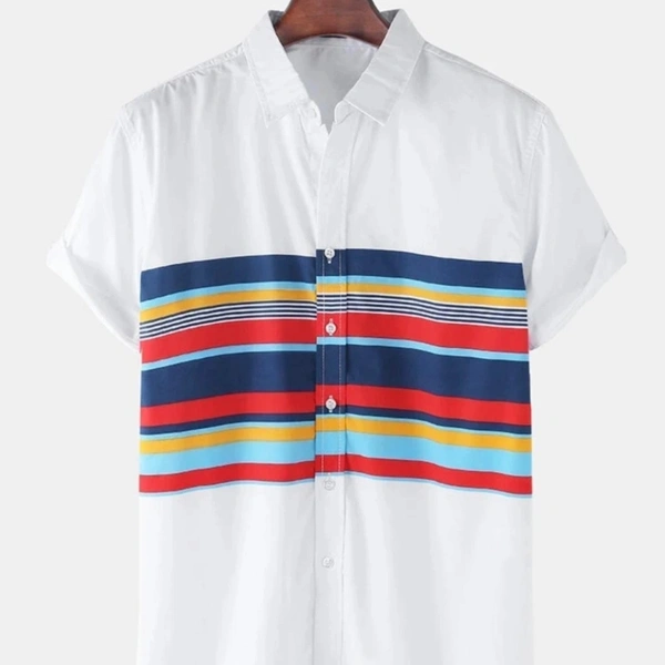 Graceful Printed White Shirt - Small