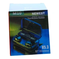 NEWEST® Buds M10 Wireless Earbuds With 60H Playtime, Instant Paring, BT5.3 Bluetooth Headset (Black, In The Ear) - Black