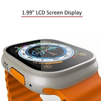 Hiwatch PRO T800 Ultra Biggest Display Smart Watch with Bt Calling Wireless Charge Fitness | Health Tracking, Sports Tracking, Camera & Music Control Smartwatch (Orange) - Orange
