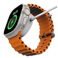 Hiwatch PRO T800 Ultra Biggest Display Smart Watch with Bt Calling Wireless Charge Fitness | Health Tracking, Sports Tracking, Camera & Music Control Smartwatch (Orange) - Orange