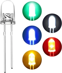 GoBagee® 5MM Ultra Bright LED (Light Emitting Diode) White - White, 5MM