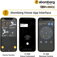 Atomberg atomberg Renesa Smart+ 1200mm BLDC Motor 5 Star Rated Ceiling Fan with IoT and Remote | Smart and Energy Efficient Fan with LED Indicators | Saves Upto 65% Energy | 2+1 Year Warranty (Golden Oakwood - Golden Oakwood, 1200MM