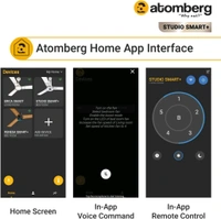 Atomberg atomberg Studio Smart+ 1200mm BLDC Motor 5 Star Rated Ceiling Fan with IoT and Remote | Smart Fan with LED Indicators | High Air Delivery | Saves Upto 65% Energy | 2+1 Year Warranty (Earth Brown) - Earth Brown