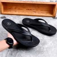 Mens Vshape Eva Slippers - Black, 8