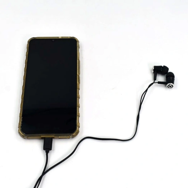 TYPE C WIRED EARPHONES WITH MIC, BRAIDED CABLE