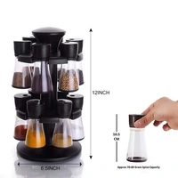 REVOLVING PLASTIC SPICE RACK MASALA ORGANISER (12 PCS )