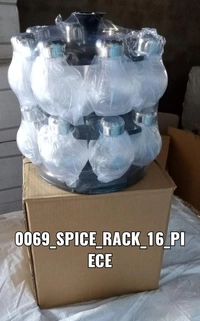 MULTIPURPOSE REVOLVING PLASTIC SPICE RACK SET (16PCS)