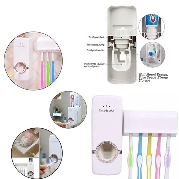 TOOTHPASTE DISPENSER & TOOTH BRUSH HOLDER