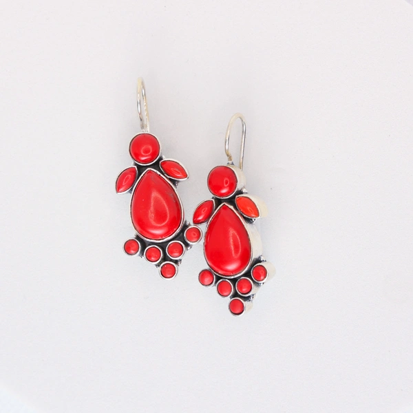 Classic coral earrings