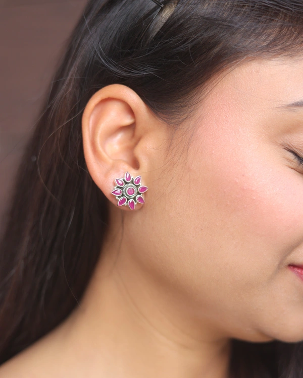 Classic pink earrings