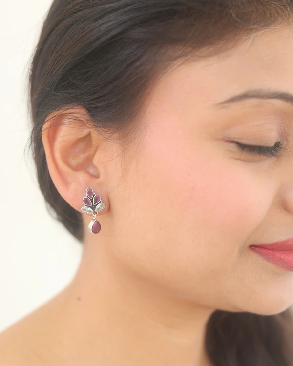 Classic pink earrings