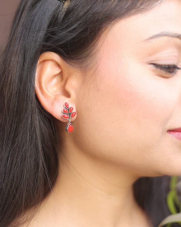 Classic Coral earrings