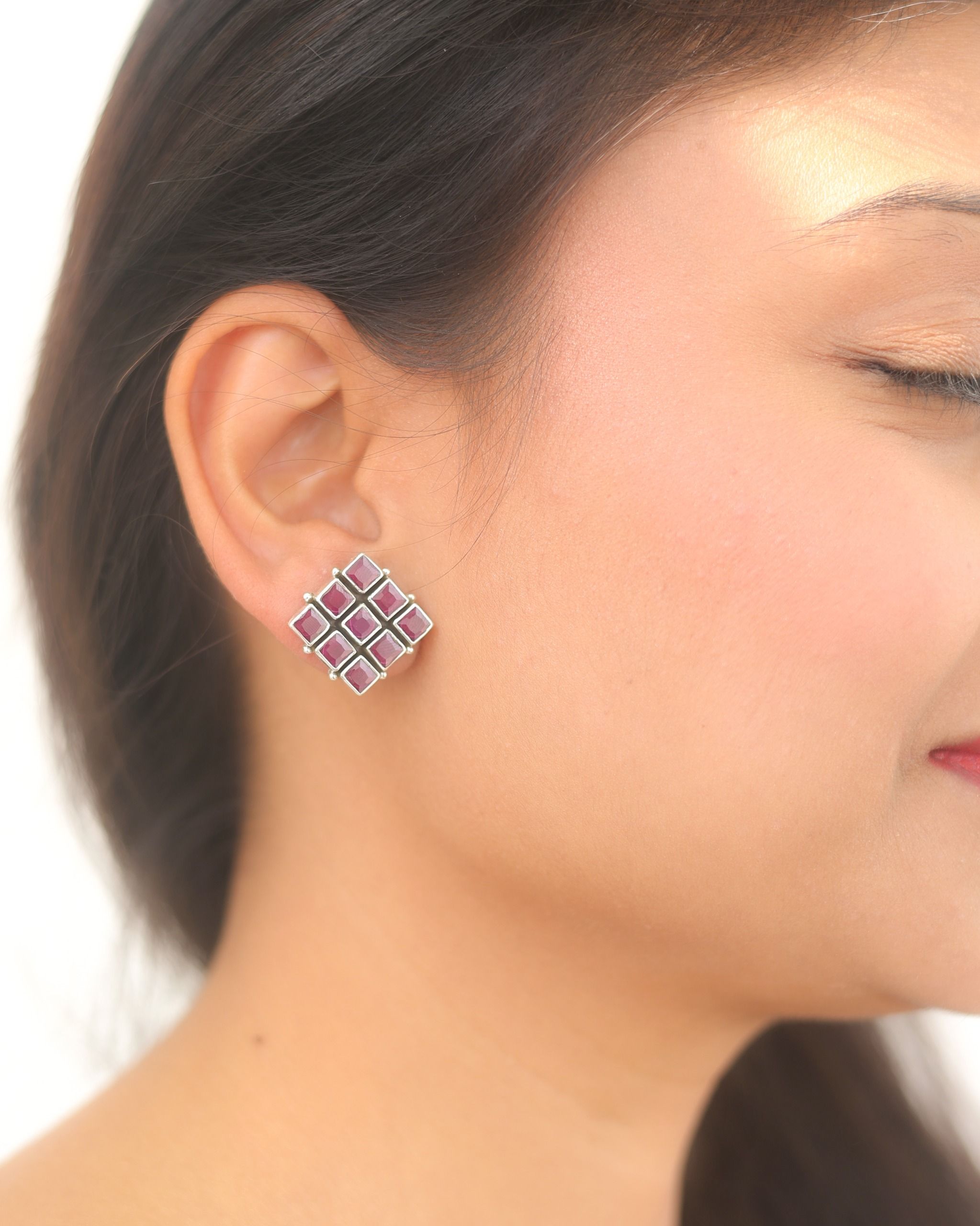 Pink Punjabi Kundan Tikka Set with Earrings for Women | FashionCrab.com