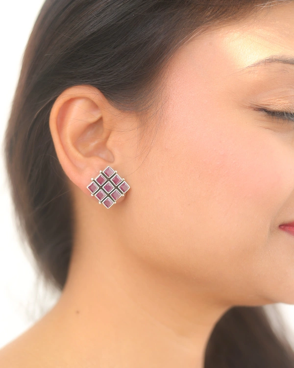 Classic pink earrings