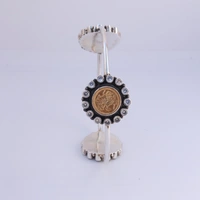 Coin bangle with Zirconia