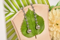 Cornelian jali work 925 silver earrings