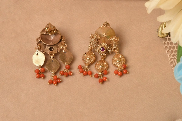 Gold plated 925 silver earrings