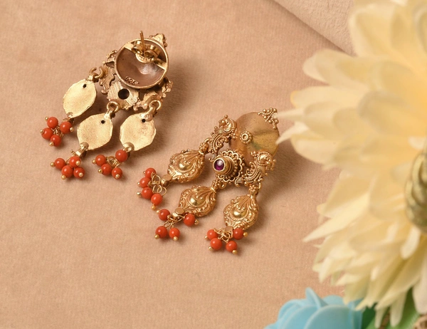 Gold plated 925 silver earrings