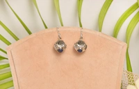 Lapis lazuli carving 925 silver earrings