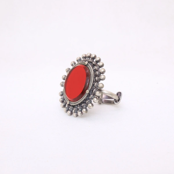oxidized mirror ring Adjustable