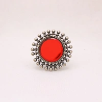 oxidized mirror ring Adjustable
