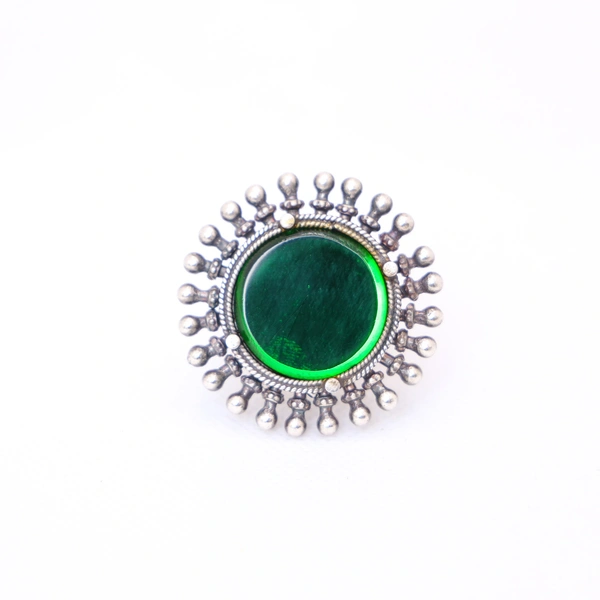 oxidized mirror ring Adjustable