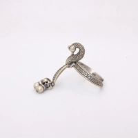 Oxidized peacock ring adjustable