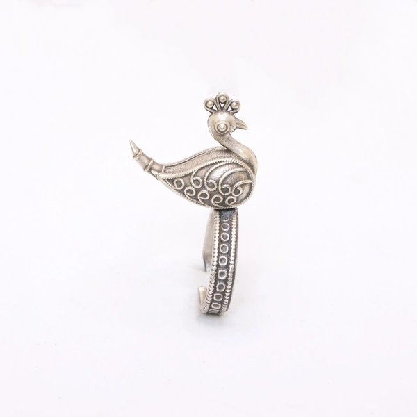 Oxidized peacock ring adjustable