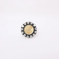 Coin Adjustable Ring with Zircon