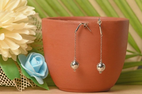 Silver earrings