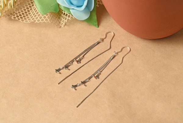 Silver earrings