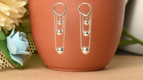 Silver earrings