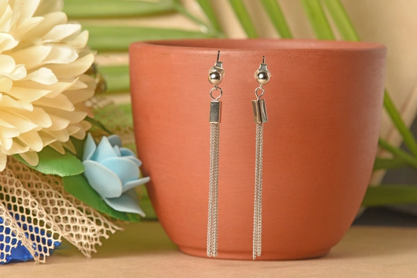 Silver earrings
