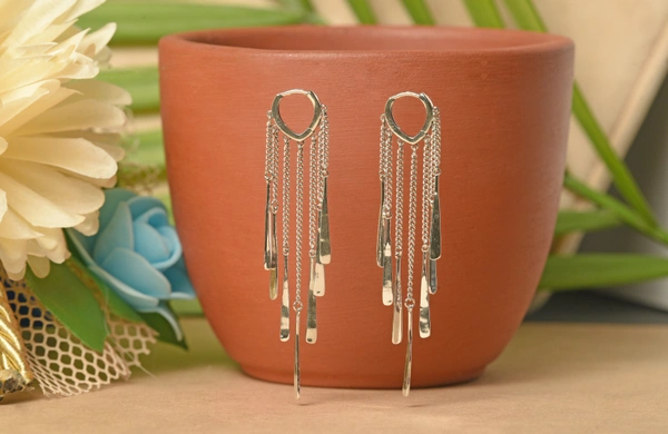 Silver earrings